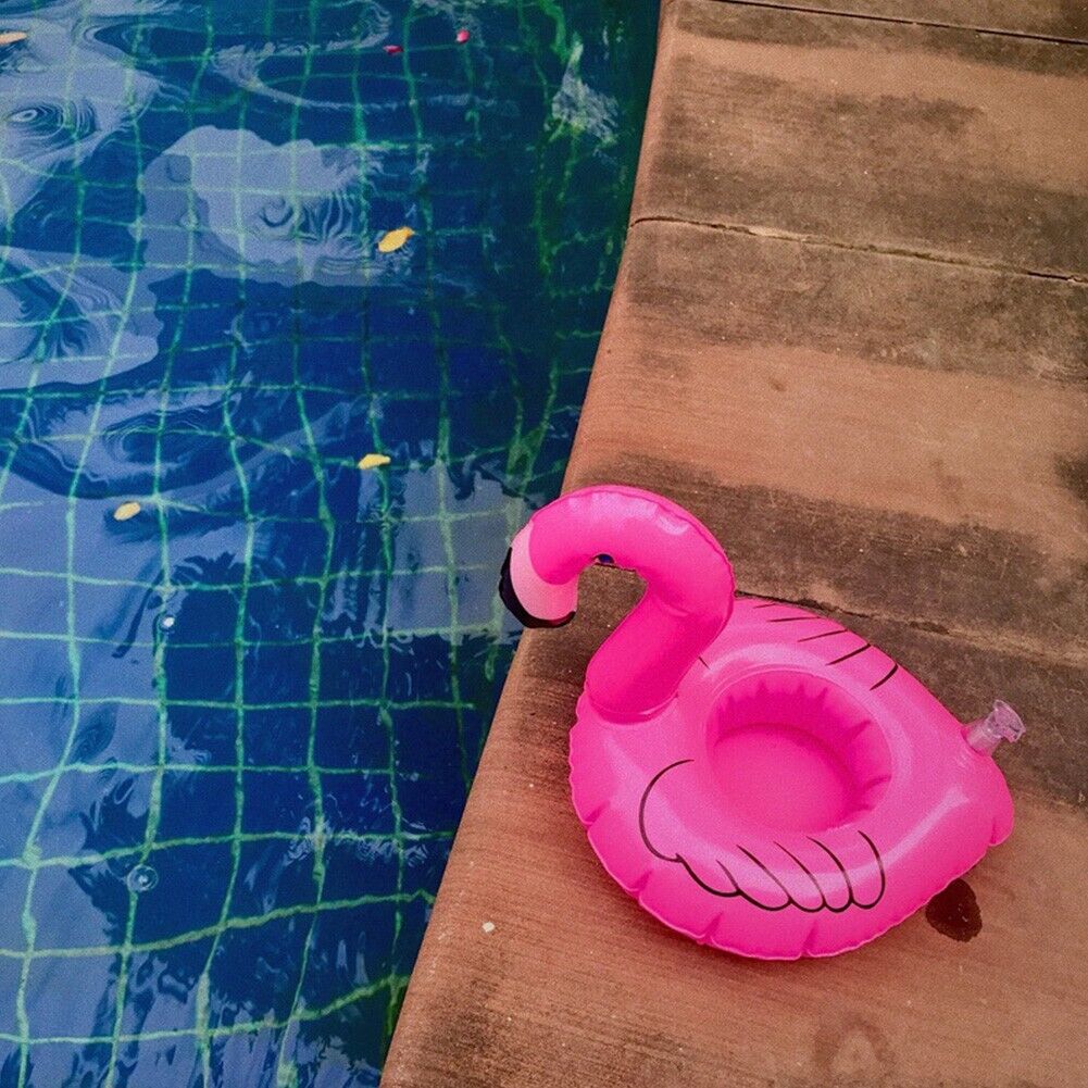 1x Inflatable Flamingo Drink Cup Holder Party Decoration for Pool Hot Tub Bath