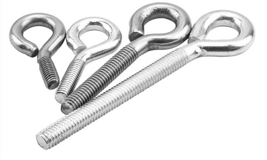 2x M5 12mm - 60mm Sheep Eye Screw Eyebolt Stainless Steel Ring Hook Ring Screws