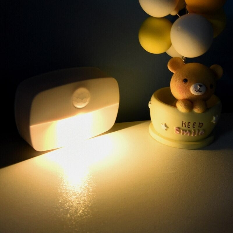  Bedroom Night Light PIR LED Hallway Bathroom Warm White Light for Wireless 