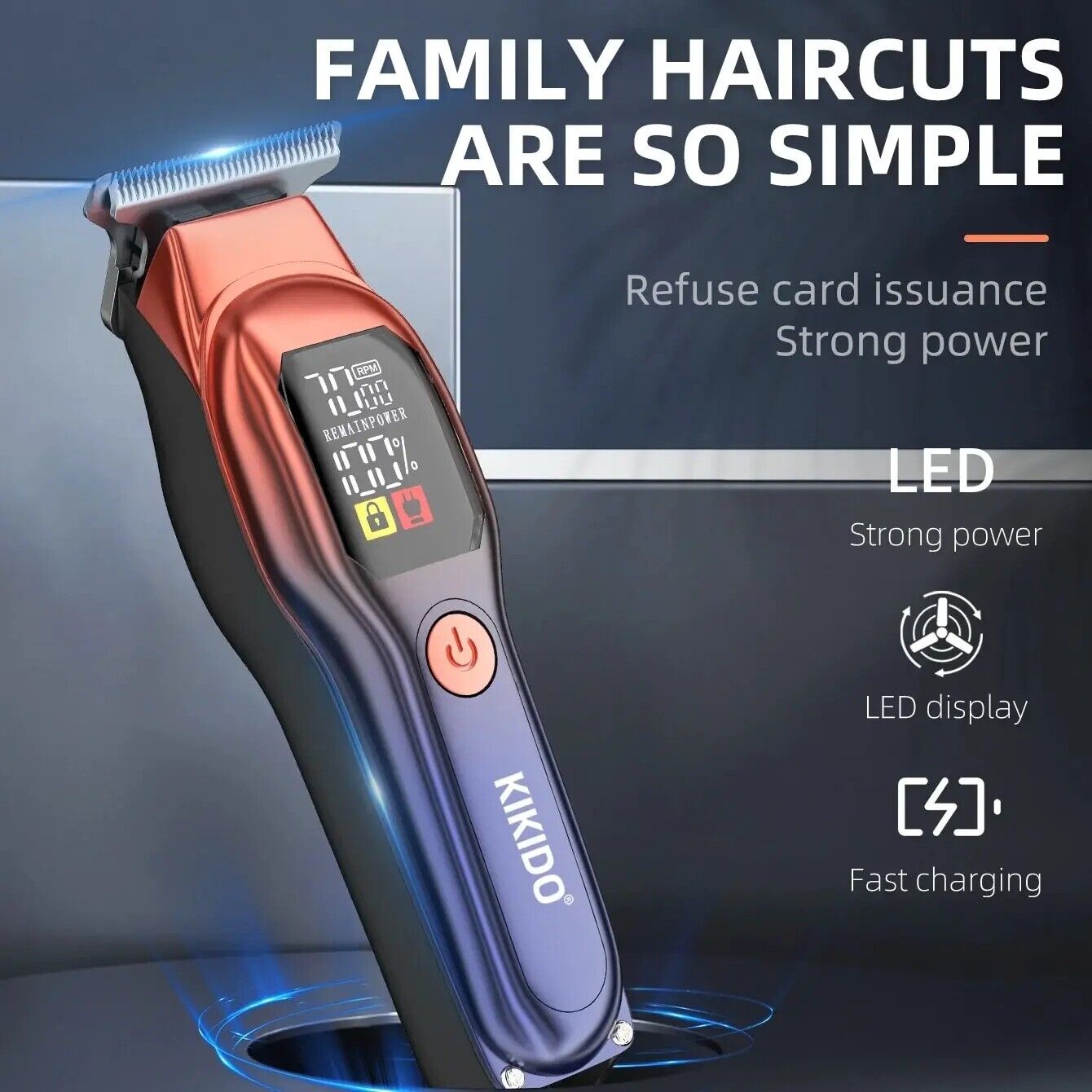 Rechargeable Professional Hair Clippers Low Noise Hair Clippers