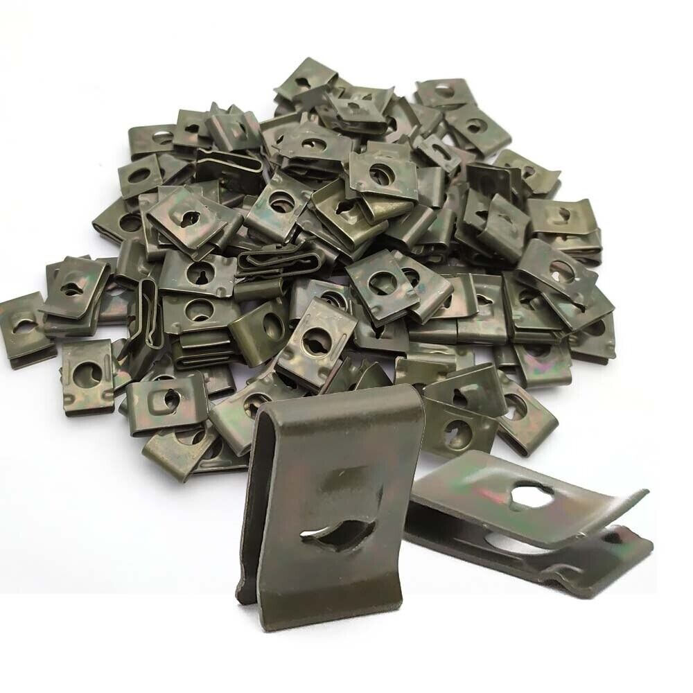 20x Metal U-Type Clips for Car Bumper Fender Trim Panel Fastener