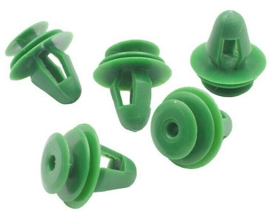 5x Car Clips for Panel Interior Door Trim Fixing Fasteners 9mm Car Green Clips