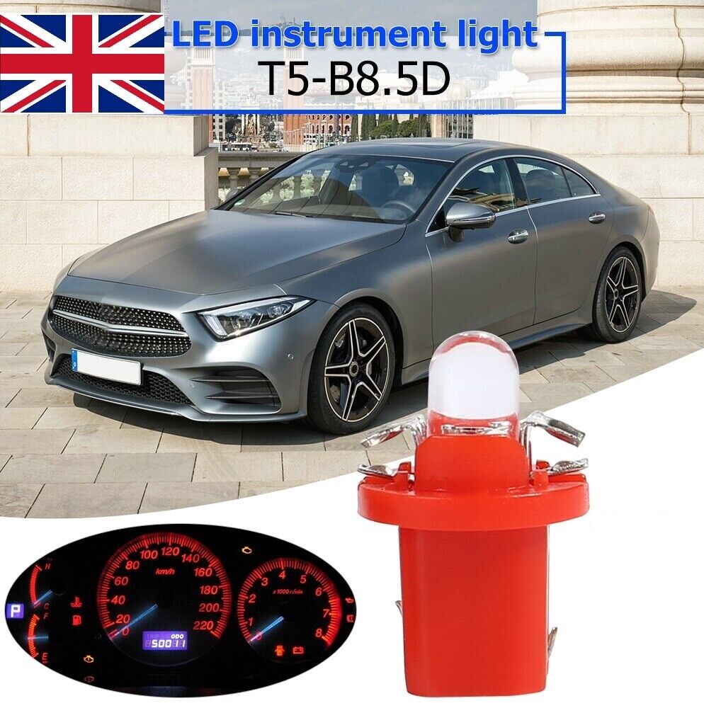 T5 B8.5D 5050 SMD LED Lamp 12V Auto Car Instrument Dashboard Light Bulb Red