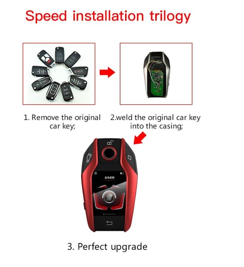 TK800 Universal Modified Smart Remote Key LCD Screen for BMW/Benz/Audi/Ford/VW