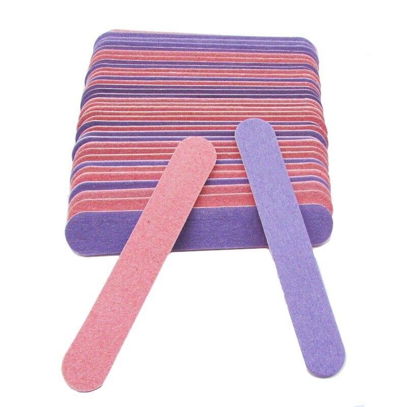 5x Nail Files Double Side Colourful Mini 180/240 Sand Paper for Nail Polishing