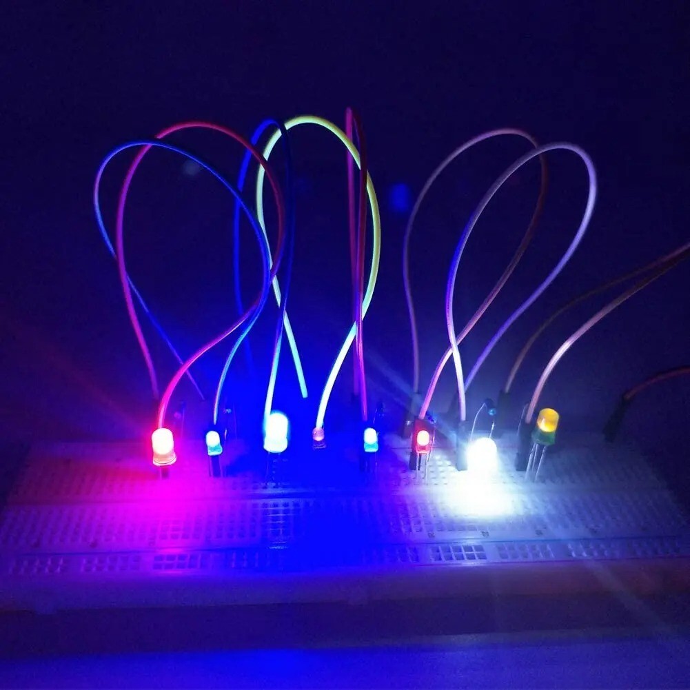 20x 3mm Round LED Ultra Bright Light Emitting Diodes White Red Blue Green Yellow