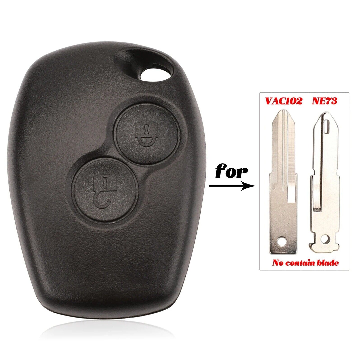 2/3 Button Button Remote Key Shell Case Renault Espace Laguna Duster Logan Dacia