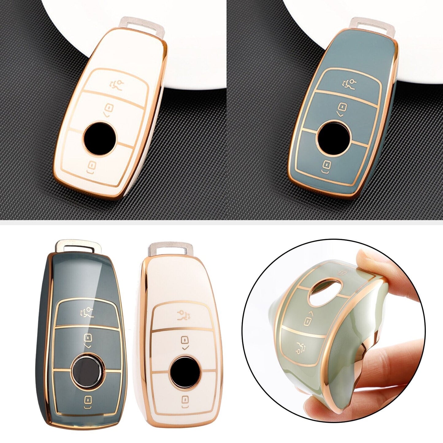 Remote Key Fob Case Cover for Mercedes Benz E Class W213 E200 E260 E300 E320