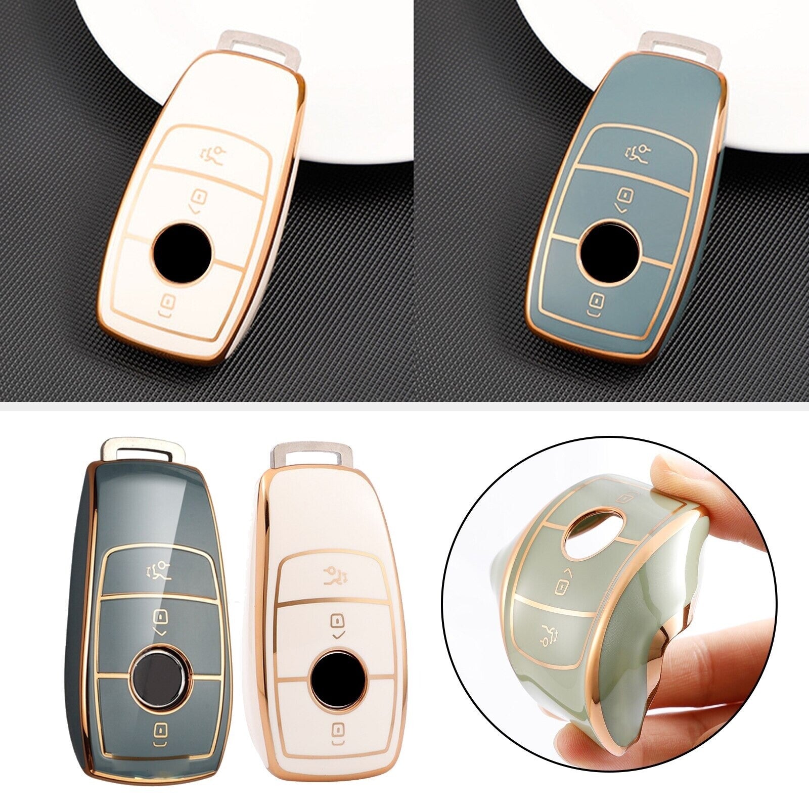 Remote Key Fob Case Cover for Mercedes Benz E Class W213 E200 E260 E300 E320