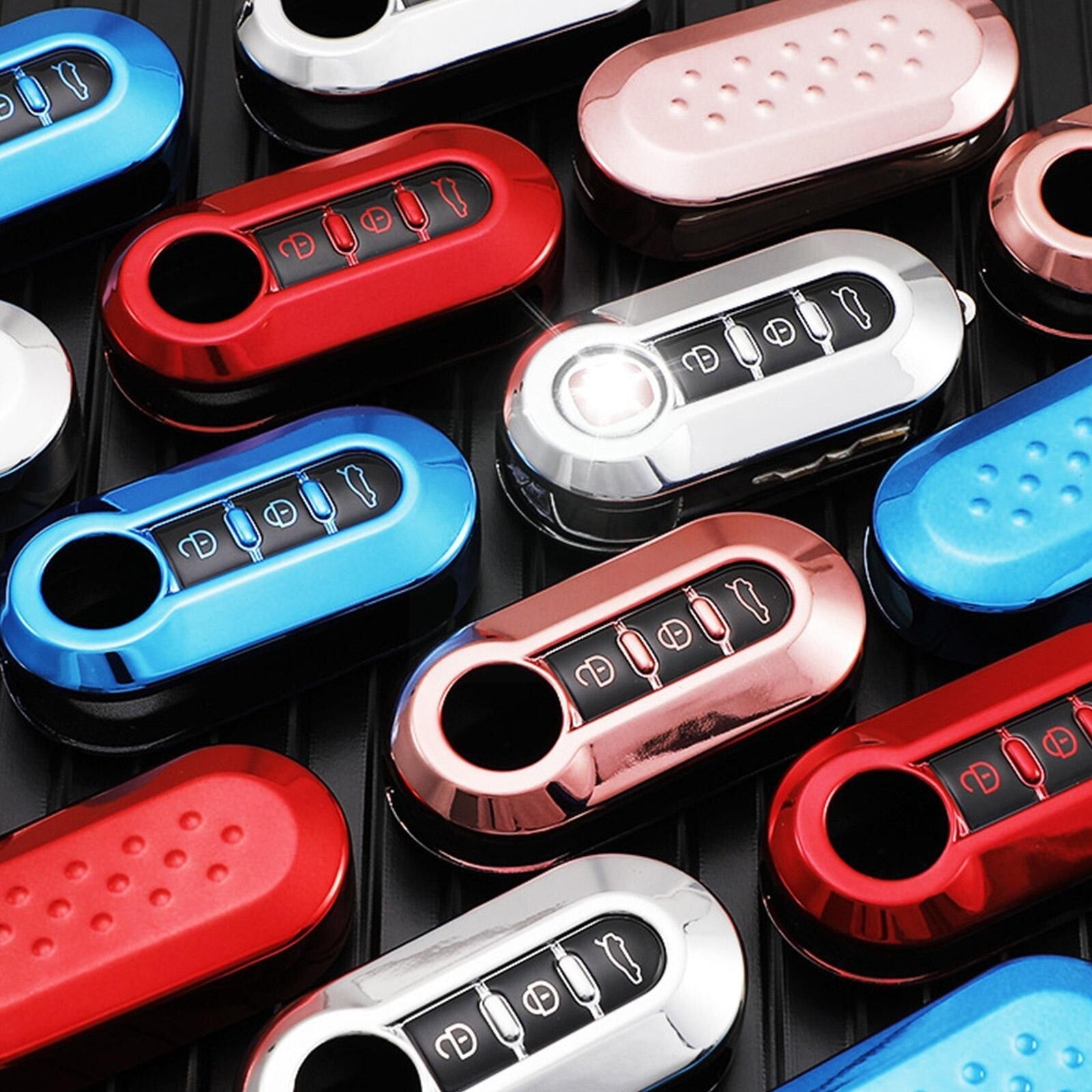 TPU Remote Key Case Cover for Fiat 500 Panda Punto Bravo Ducato 500L Protector