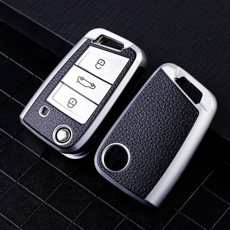 TPU Leather Car Key Cover Case for VW Golf 7 MK7 MK2 Tiguan and Skoda Octavia