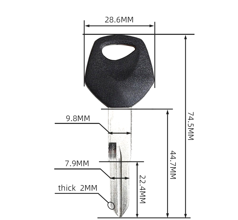 Motorcycle Key fits Suzuki GZ150 GZ150-A GN125-C GN125-F GN 125 EN125 EN 125