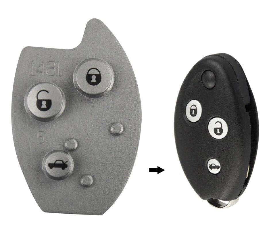3 Button Remote Key Fob Rubber Pad for Citroen C5 Picasso Berlingo Saxo Xsara