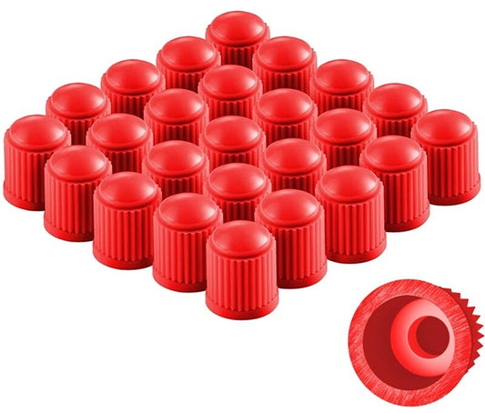 4x Plastic Valve Caps with O Rubber Ring Inside Universal Stem Covers