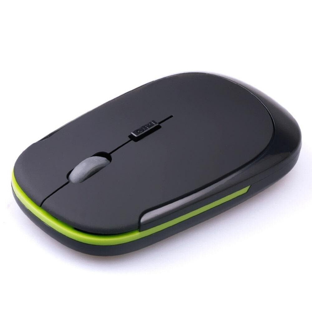 Portable Wireless Mouse Slim 2.4ghz for Laptop Pc 1600dpi 10m Free Movement