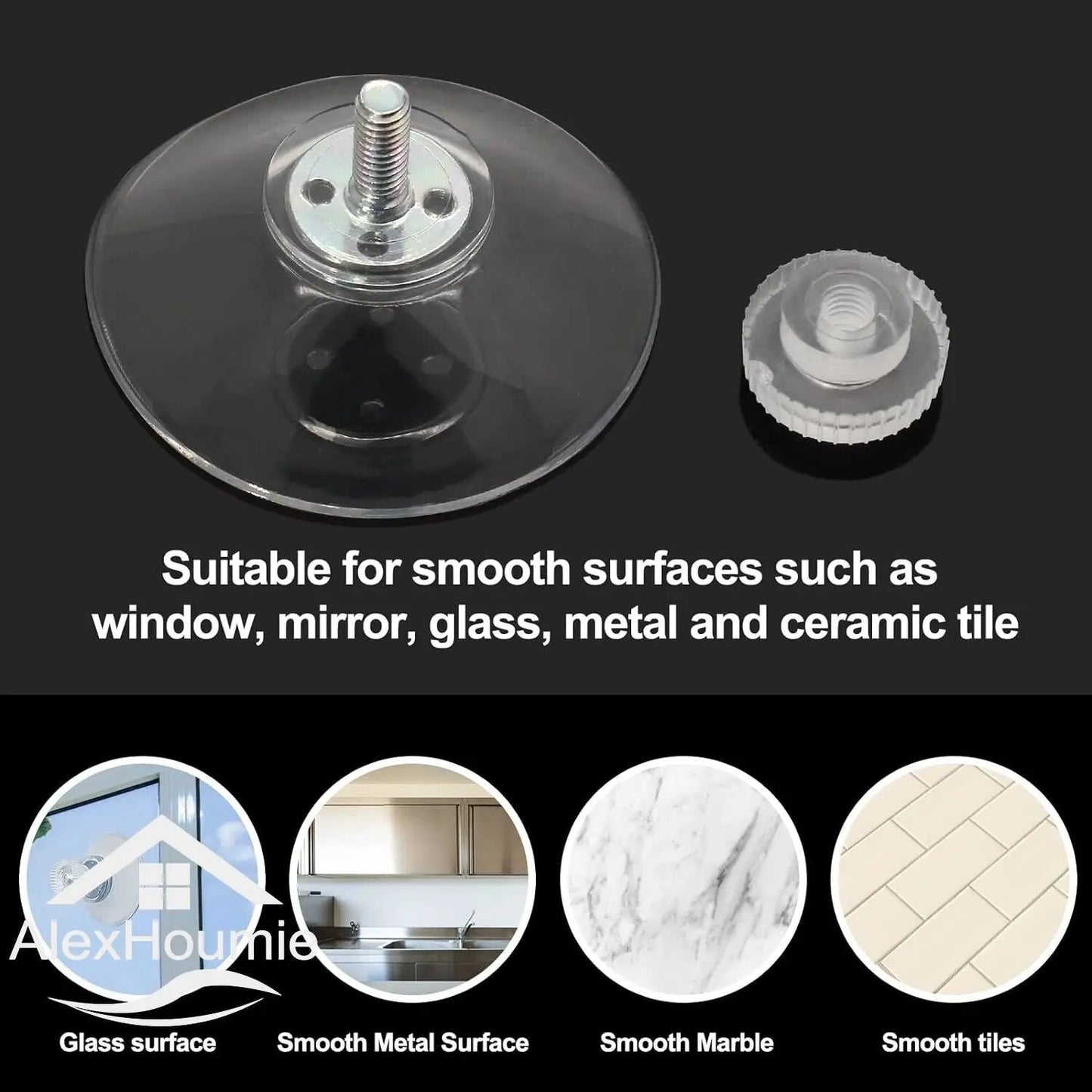 M4 13mm Clear Suction Cups Nut Thumb Screw Pad Suckers for Bathroom Kitchen