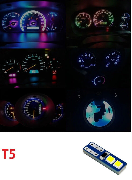 T5 W3W W1.2W 70 73 74 Super Bright LED Bulbs Auto Dashboard Gauge Lamps