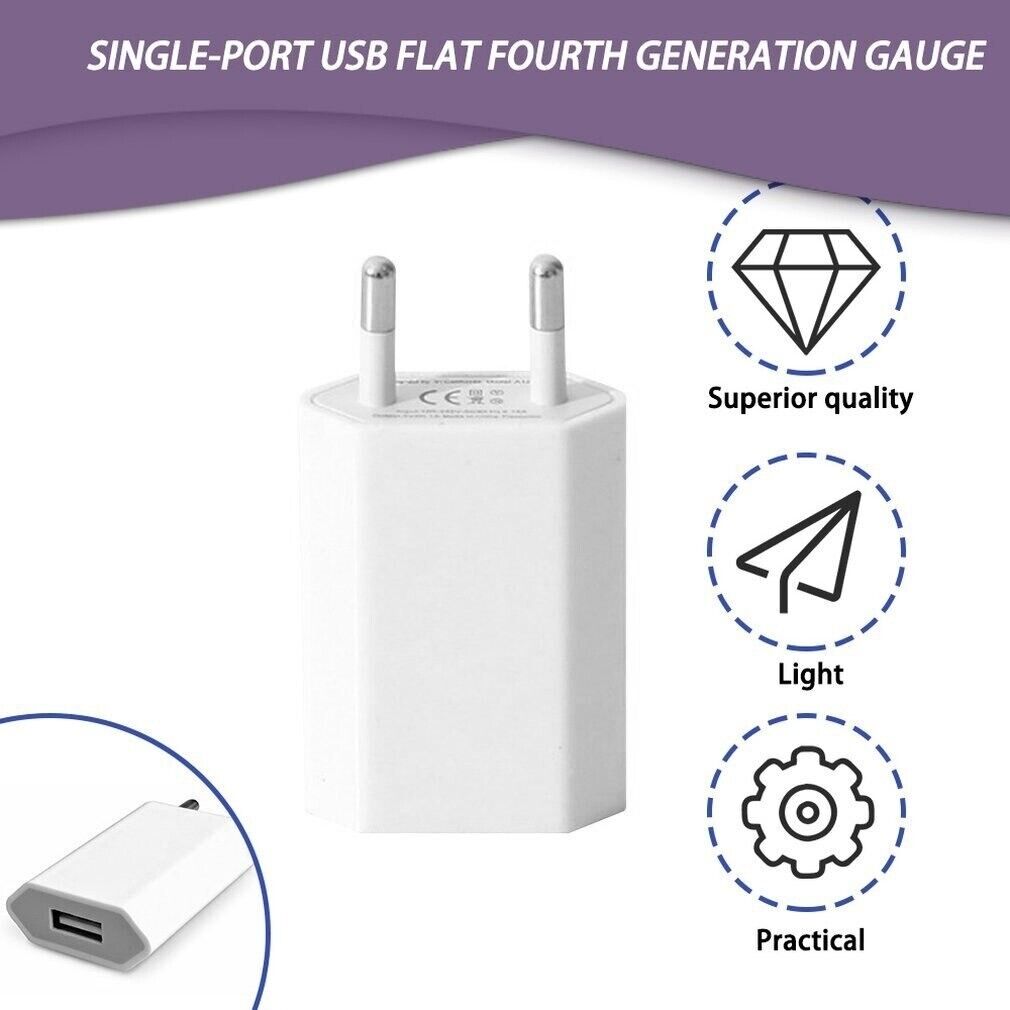 Portable Travel EU 5V Adaptor USB Phone Tablet Charger