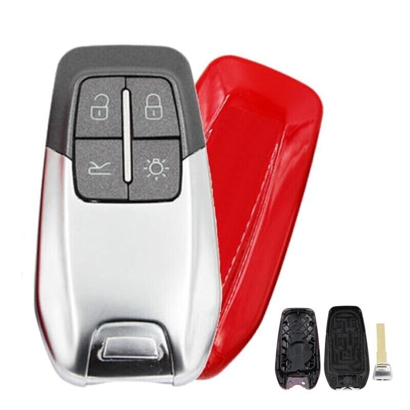 4 Button Remote Key Fob with Blank Blade Ferrari 458 588 488GTB + Logo