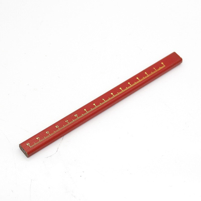 1x Carpenter's Pencil Thick Core Black Pen Oval Special Marking Pen with Scale