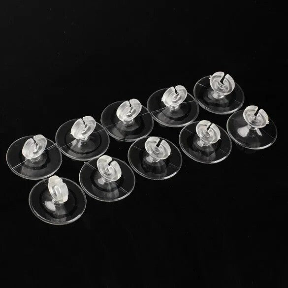 10x Aquarium Suction Cup Holder Fish Tank Sucker for 4/6mm Air Line Pipe Tube