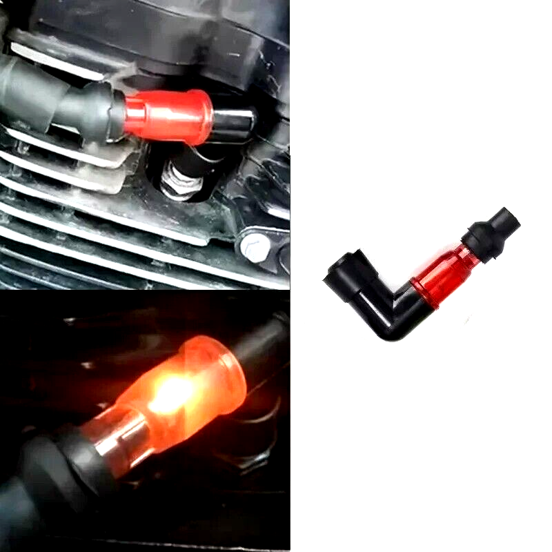 1x Motorcycle Ignition Spark Plug Cap Universal Flash Spark Plug High Pressure