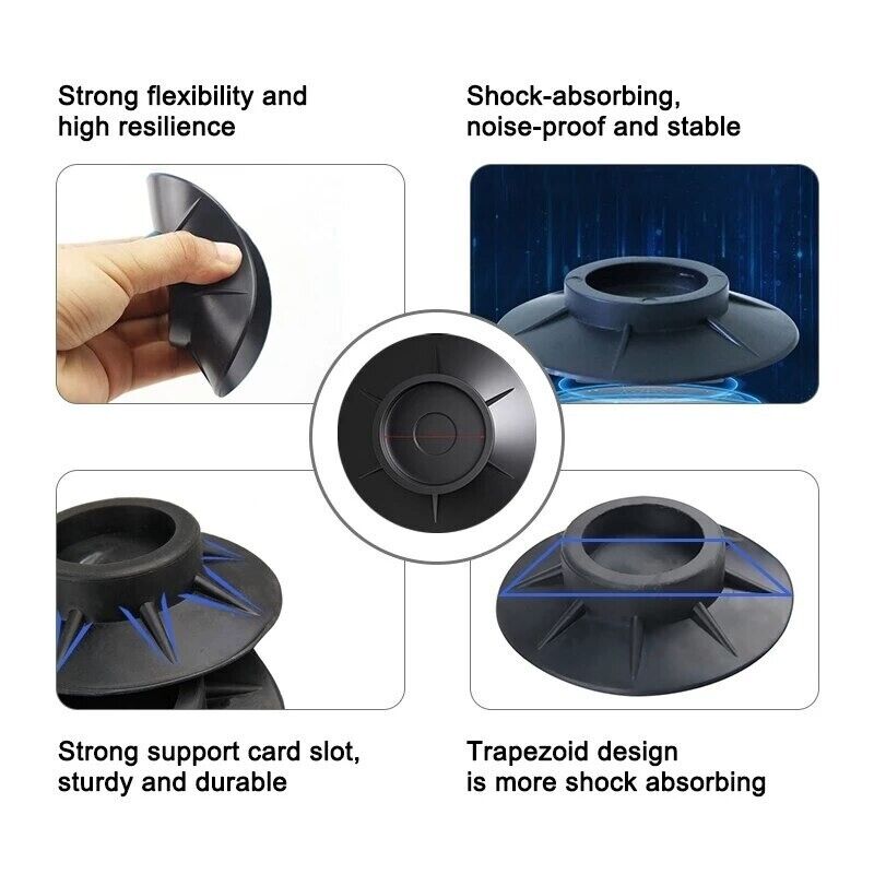 4x Anti Vibration Feet Pads for Washing Machine Support Dampers Stand Rubber