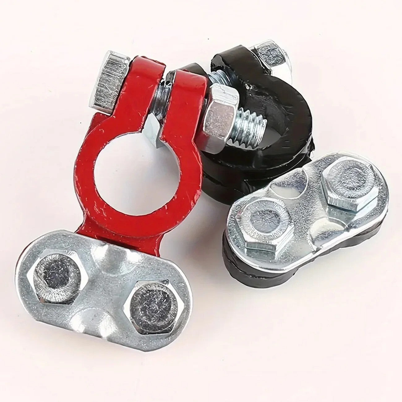 2Pcs Car Battery Terminal Connectors Quick Release Disconnect Positive Negative