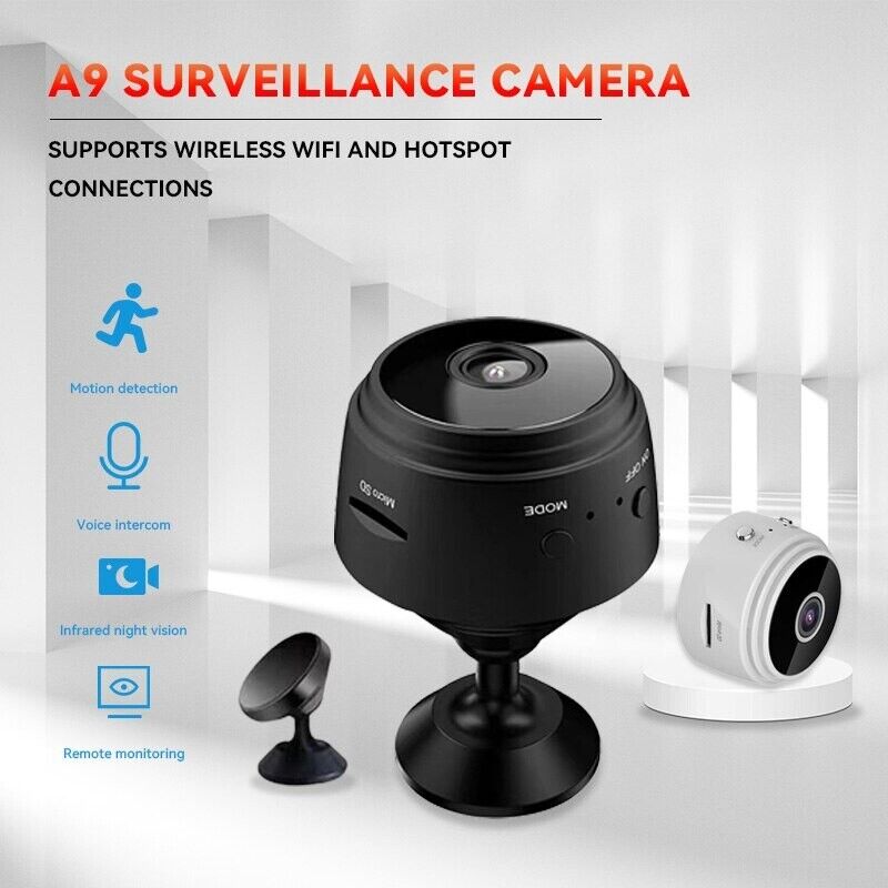 White WiFi Mini Camera HD 1080p Wireless Video Recorder Voice Recorder Security