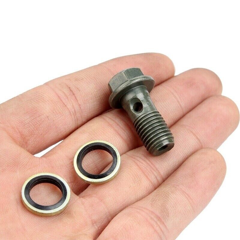 Motorcycle Drain Oil Cooler M10x1.0 Brake Tubing Screw