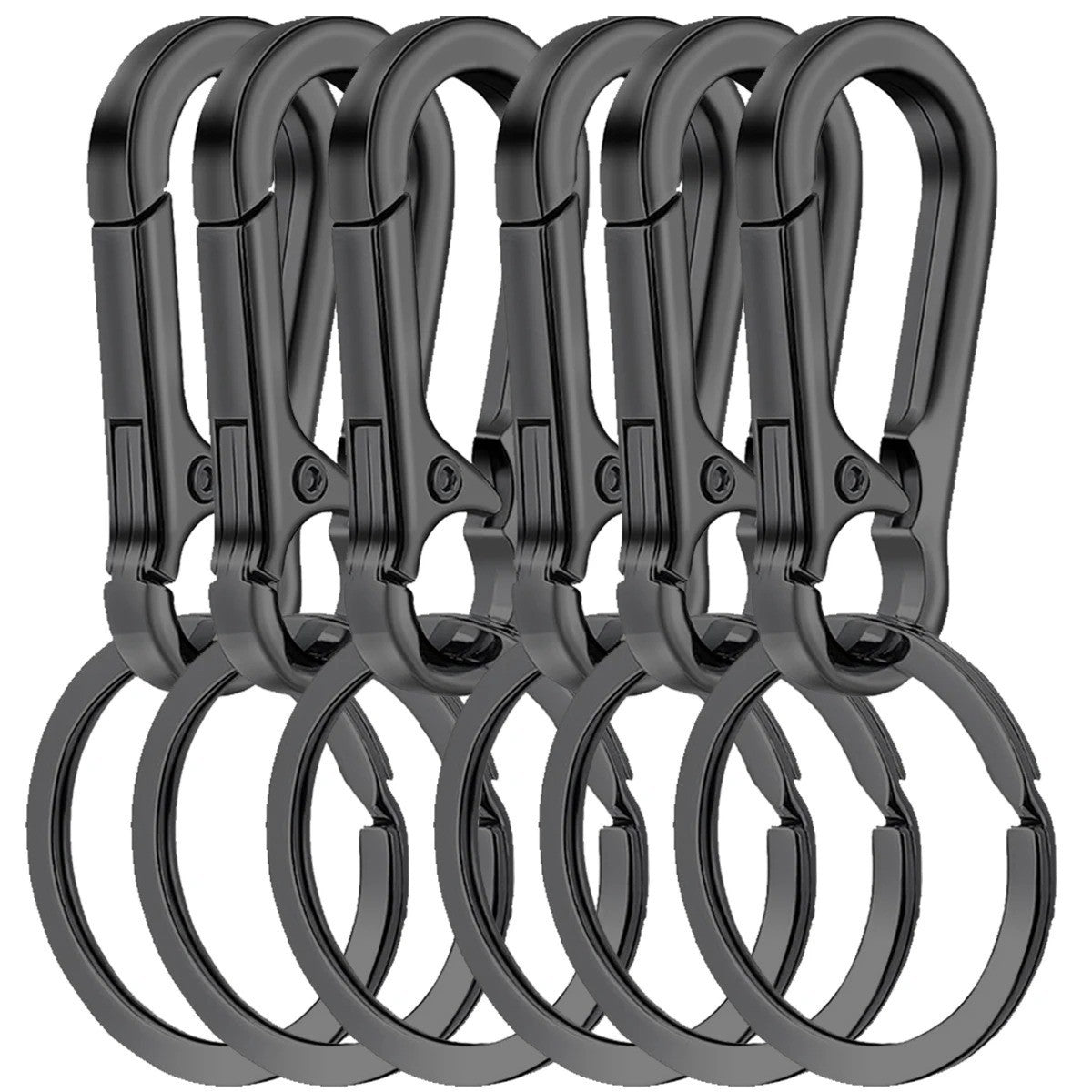 1x Carabiner Clip Keychain Metal Carabiner Shape Key Ring Keyring Key Holder