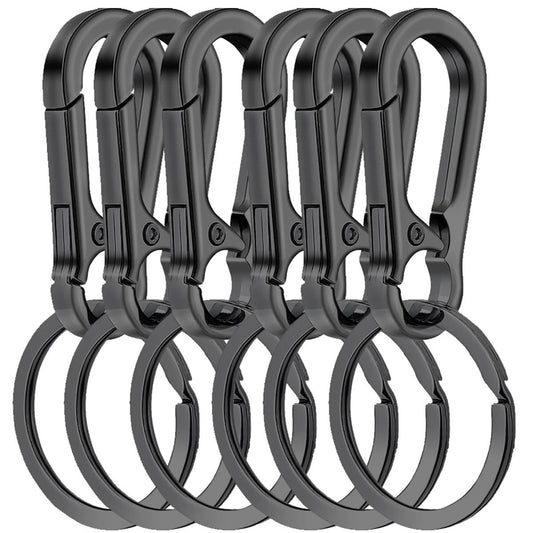 1x Carabiner Clip Keychain Metal Carabiner Shape Key Ring Keyring Key Holder