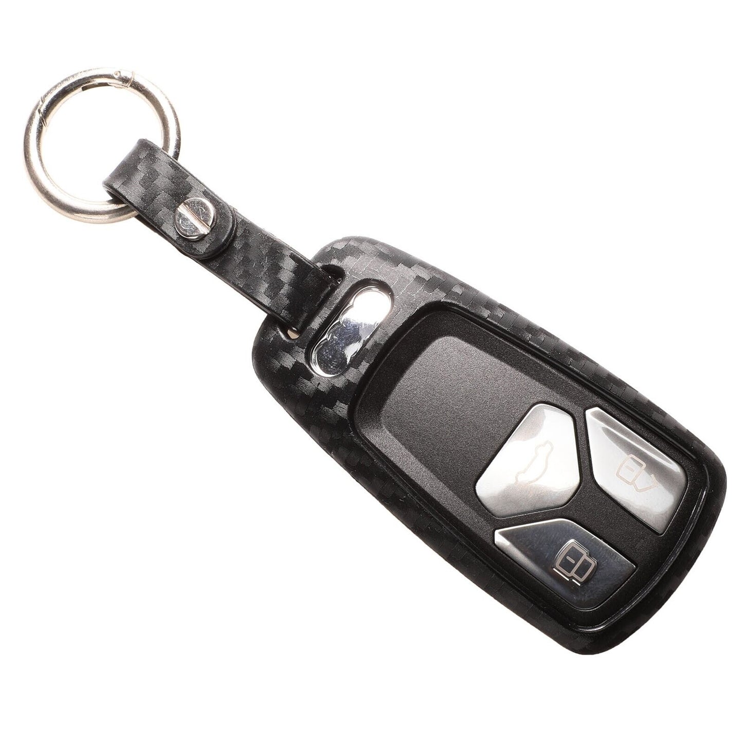 Remote Key Fob Carbon Case Cover for Audi A4 B9 Q5 Q7 TT TTS 8S 2016 2017