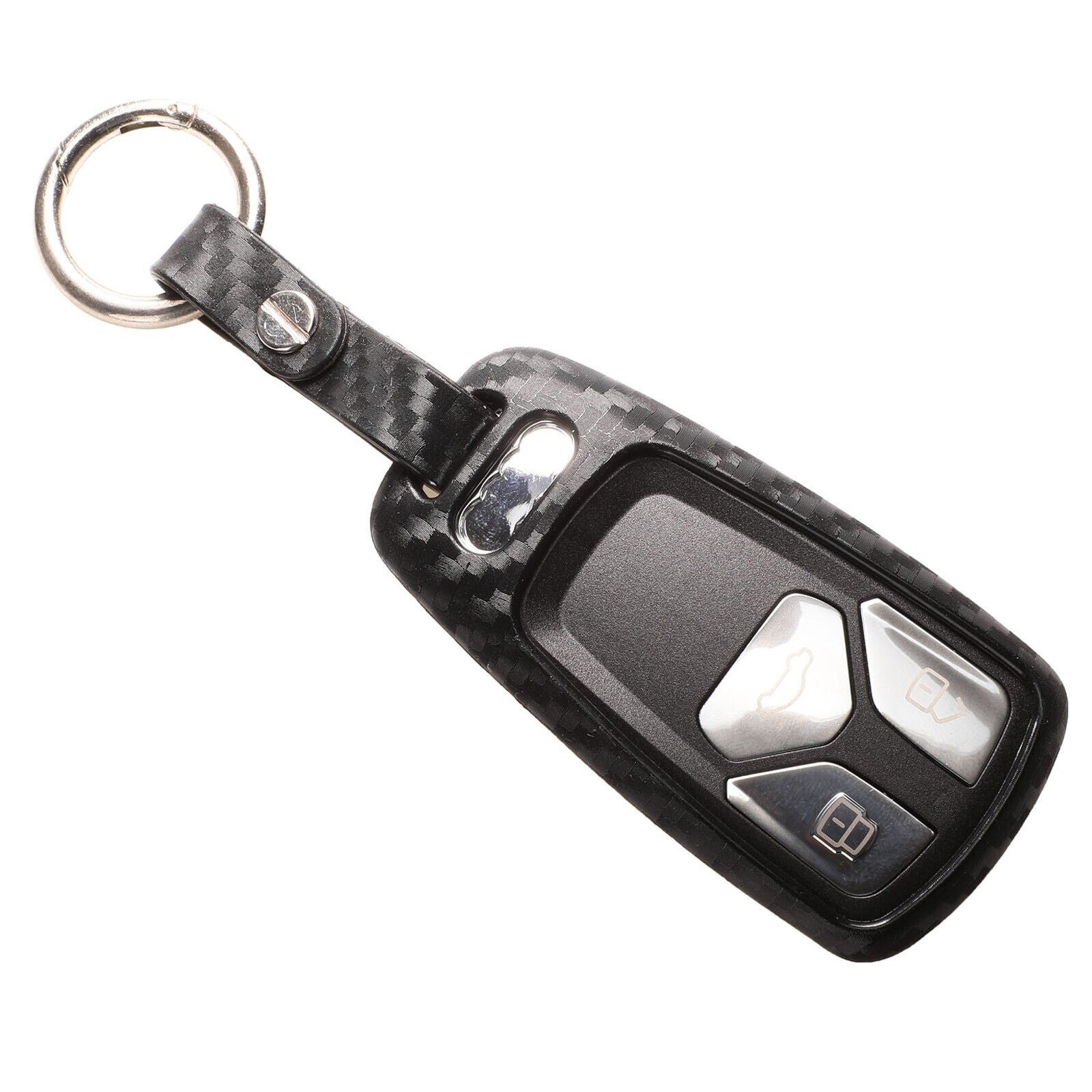 Remote Key Fob Carbon Case Cover for Audi A4 B9 Q5 Q7 TT TTS 8S 2016 2017