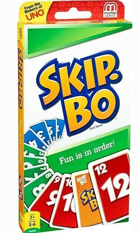 Uno Skip Bo Card Game for Family Kids Birthday Present Gift