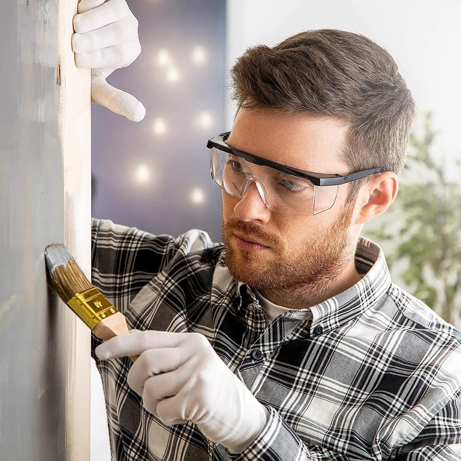 Work Safety Glasses Eye Protecting Lab Goggles Protective Anti-Splash Glasses