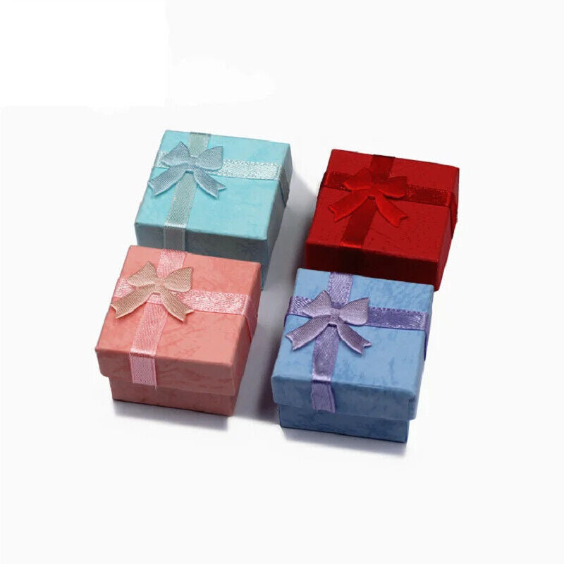 1x Small Jewellery Gift Box for Jewellery Display 4*4*2.5cm Assorted Colours