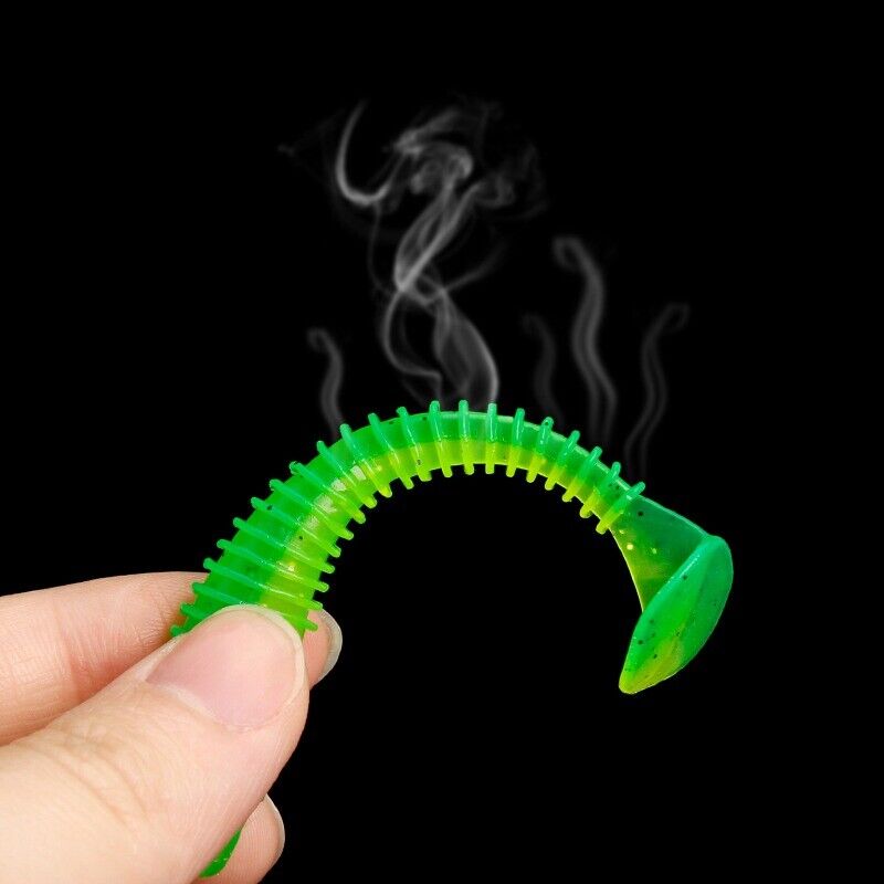 10x Soft Lures Silicone Worms 50mm Baits Jigging Wobblers Fishing Lures