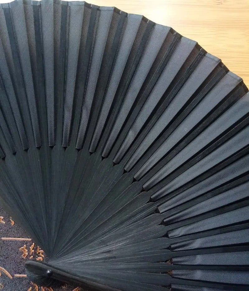 Black Hand Fan Folding Fans Dance Wedding Party Favor Chinese