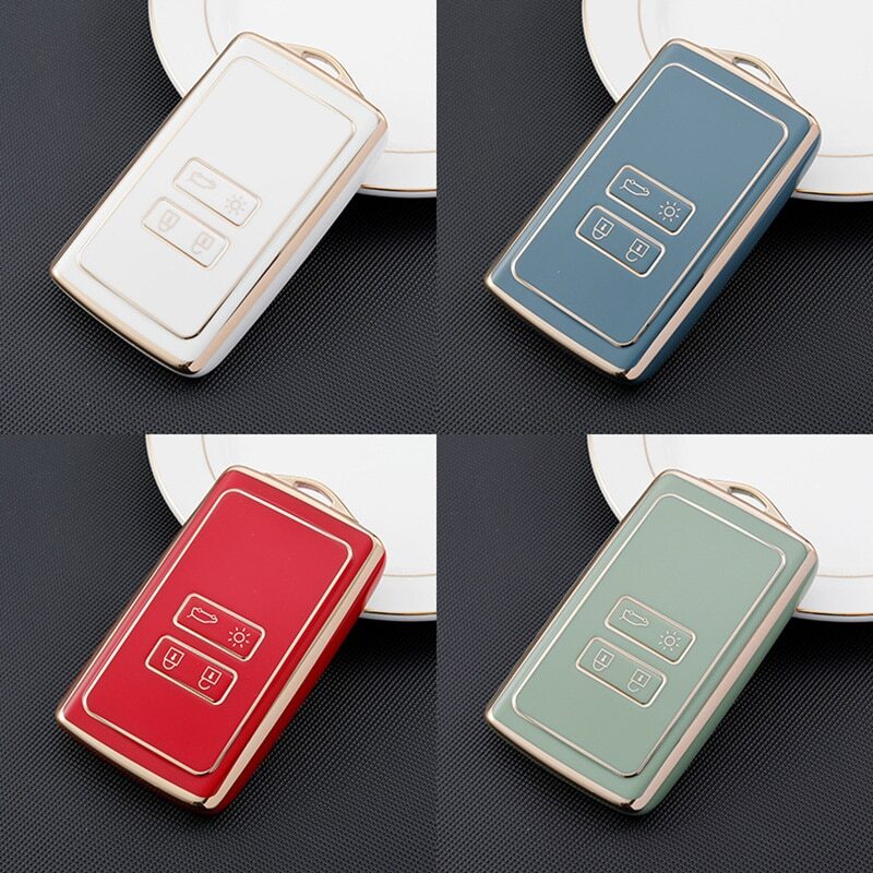 TPU Remote Key Cover Case for Renault Captur Megane Clio Zoe Koleos Scenic 4