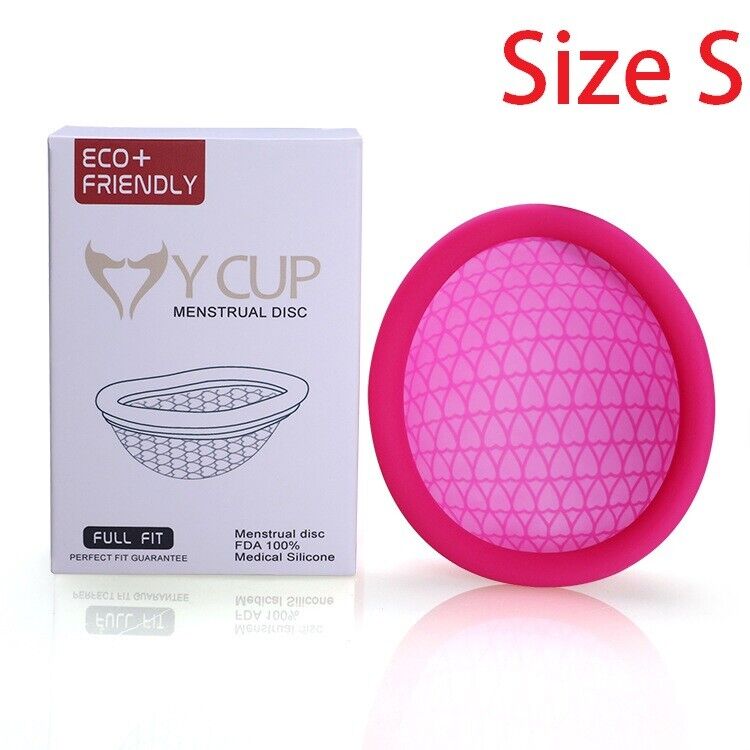 Silicone Menstrual Women's Period Cup Disc 2 Different Sizes and Colours