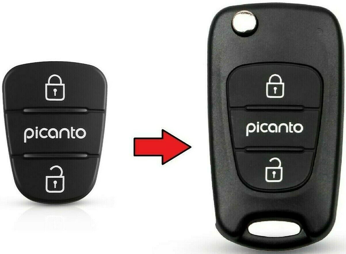 Kia Picanto 3 Button Rubber Pad Replacement Repair for Flip Key Fob