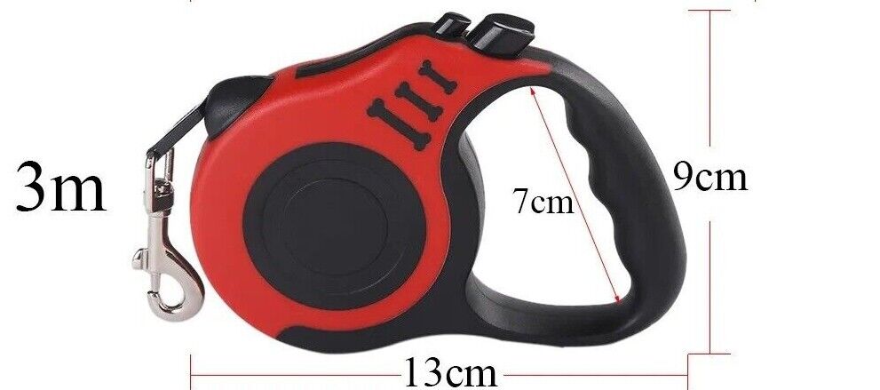 3m Dog Leash for Small Dog Cat Automatic Retractable Durable Nylon Lead