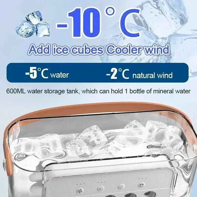 Portable Air Conditioner Fan Household Hydrocooling Water Mist Cooler 3 Speed