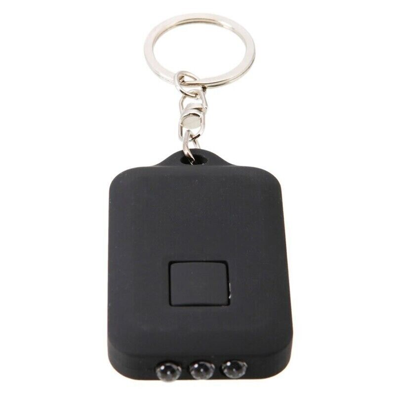 Mini Solar Power 3 LED Light Key Chain Keyring Torch Flashlight Outdoor Light