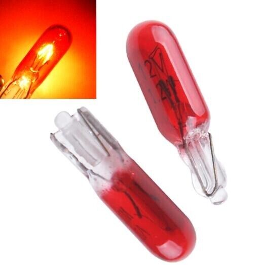 T5 12v 1.2w Halogen Lamp Instrument Lights Dashboard Bulbs 6 Colours