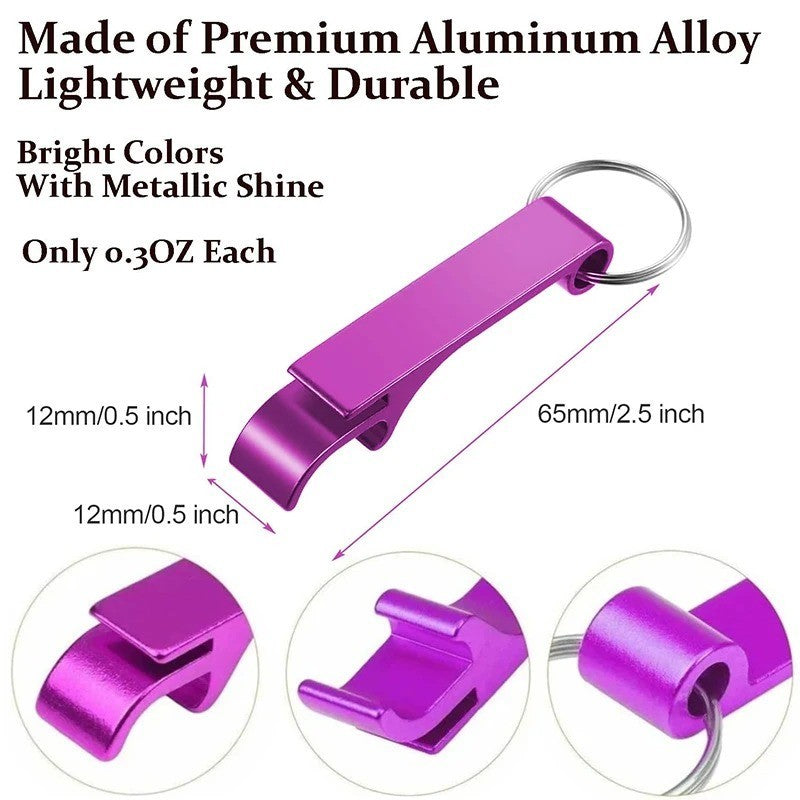 1x Beer Bottle Opener Keychain Bottle Opener Keychain Random Colour Key Ring