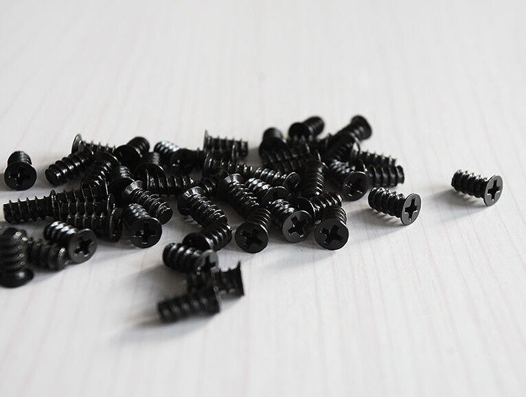 10x Black Computer PC Fan Mounting Screws 10mm Length