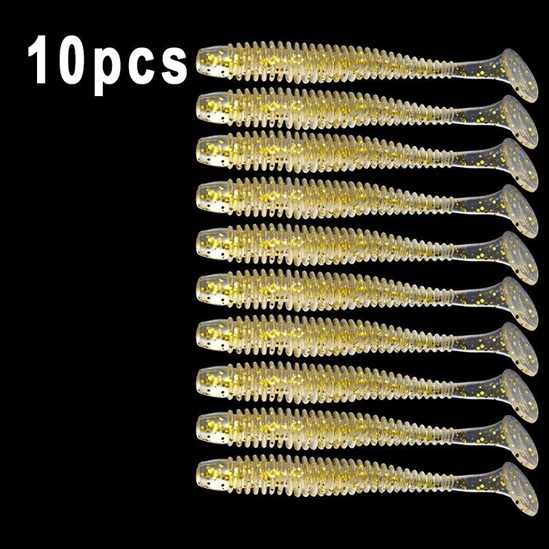 10x Soft Lures Silicone Worms 50mm Baits Jigging Wobblers Fishing Lures