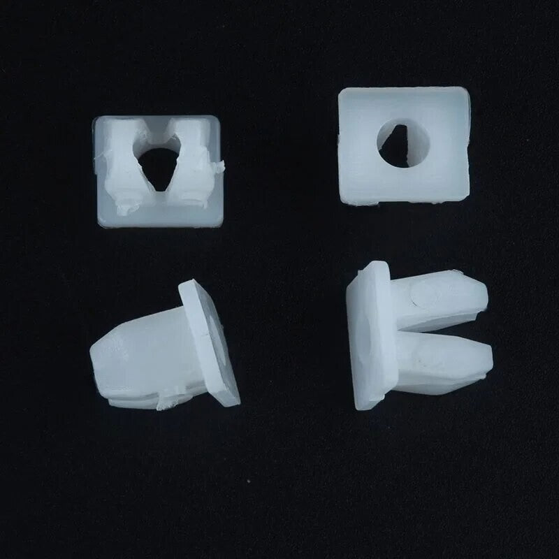 10x 5mm Hole Auto Fasteners White Universal Car Plastic Push Rivet Fender Clips